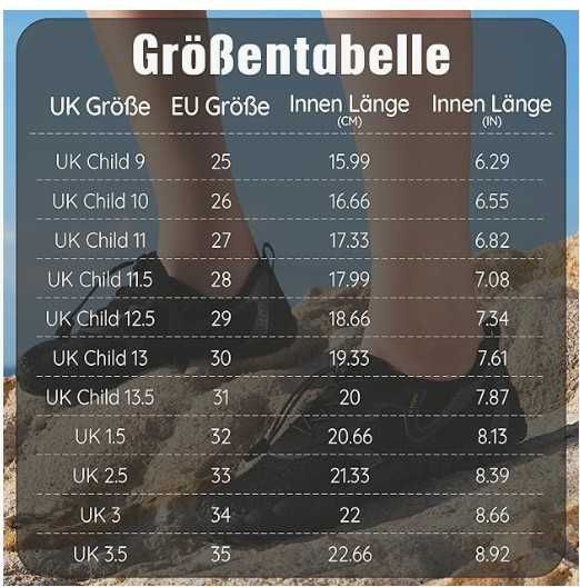 Dziecięce buty trekkingowe rozmiar 33, wkładka 21.3cm czarne