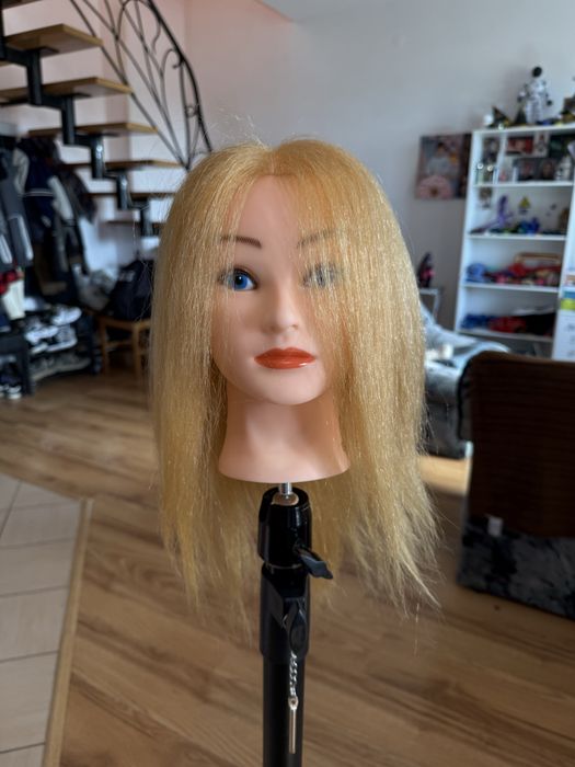 główka fryzjerska włosy naturalne blond