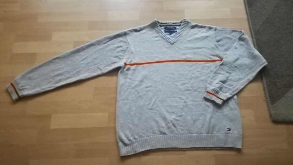 Męski ciepły sweter TOMMY HILFIGER r.L stan bardzo dobry