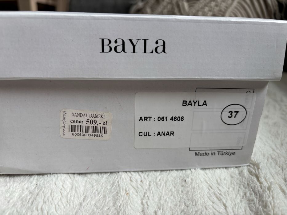 Sandały Bayla kolor Niebieski, Skóra naturalna roz. 37