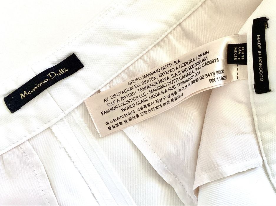Białe spodnie rozmiar M 38 Massimo Dutti