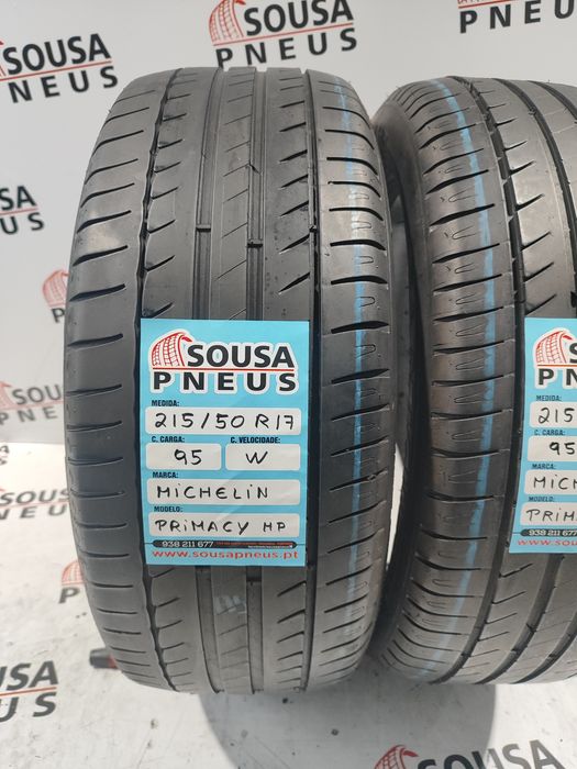 2 pneus semi novos 215-50R17 Michelin - Oferta dos Portes