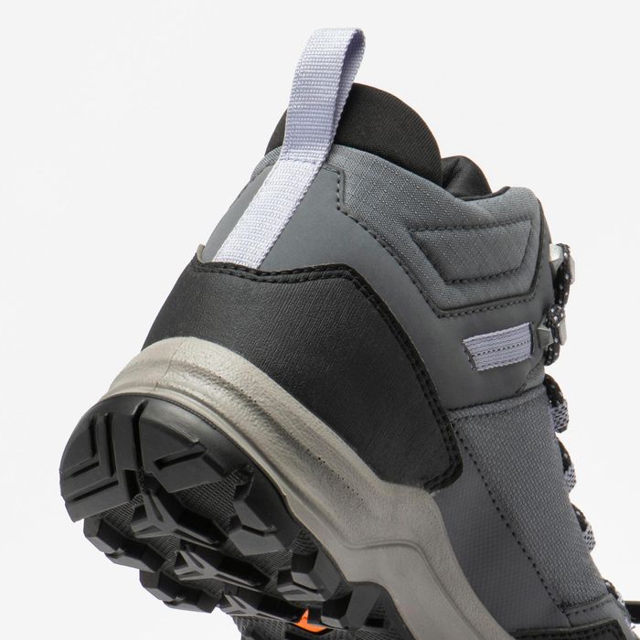 Botas impermeáveis de Caminhada Mulher MH100 Cinzento