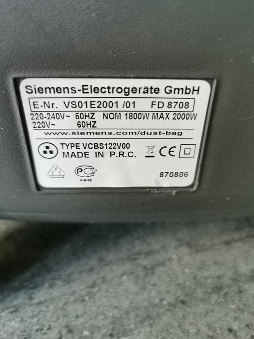 Odkurzacz workowy Siemens