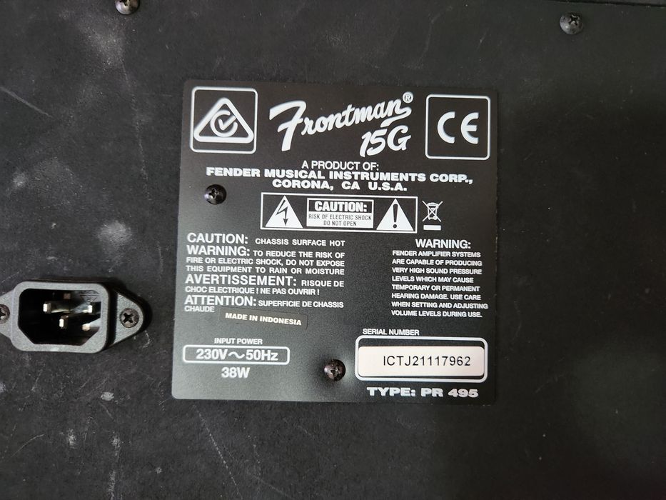 Fender Frontman 15G (Amplificador de Guitarra) - Como Novo