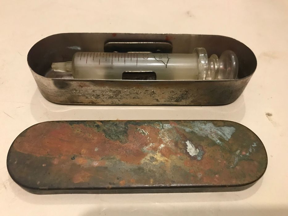 Seringas com caixa antigas p/colecionadores