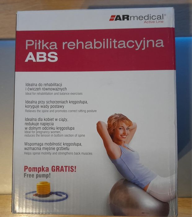 Zestaw do rehabilitacji: piłka Armedical ABS 55 + podstawka + pompka