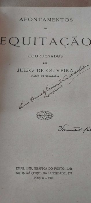Apontamentos de equitação ed.1923