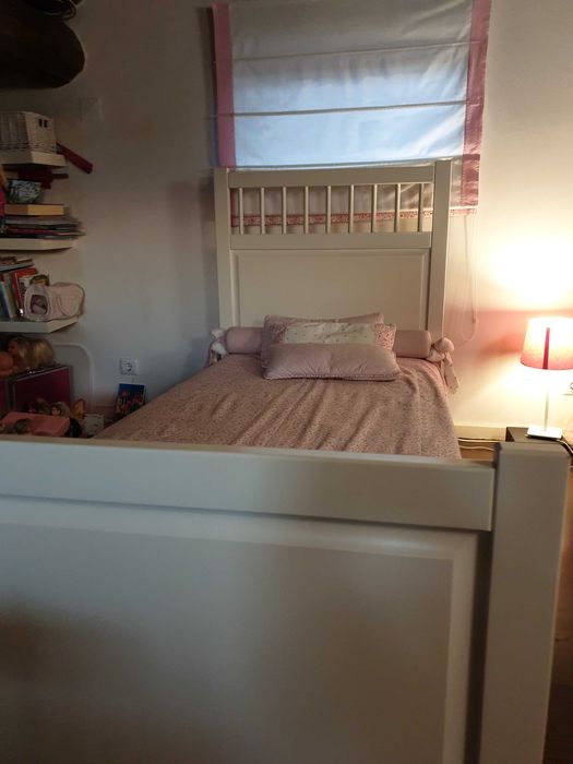 Cama individual lacada branco