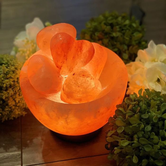 Egg Oval Shape Pink Salt Lamp...Bowl Shape Lamp