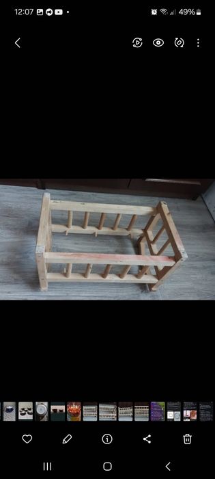 Ліжко для ляльок дерев'яне