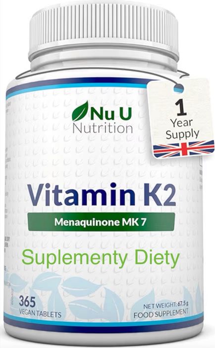 Nu U Witamina K2 MK7 200mcg 365 tabletek