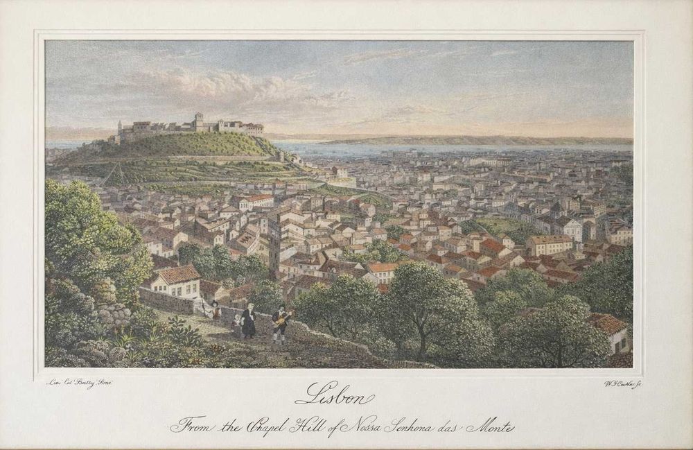 Quadro Antigo – Vista de Lisboa da Senhora do Monte