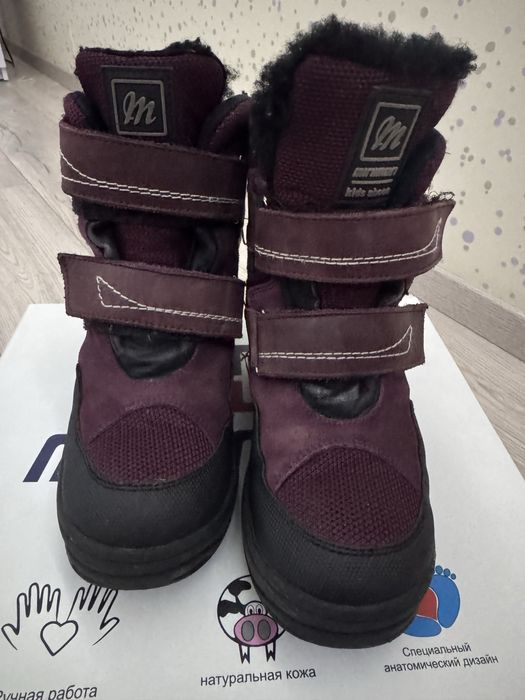 Зимові чоботи Minimen натур шккіра і хутро , непромокна мембрана