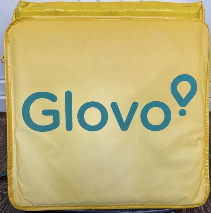 Нова термосумка нового зразка 2026 Glovо+Чохол (Іспанія). Рюкзак для кур'єра Доставка Глово Glovo Bolt
