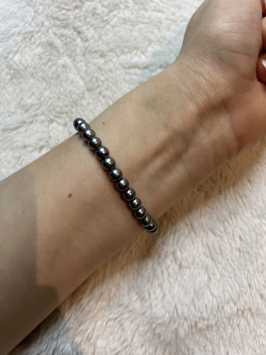 Bransoletka koraliki metaliczne aesthetic casual 24