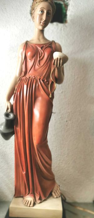 Estatueta de Ninfa antiga pesada com 65 alt
