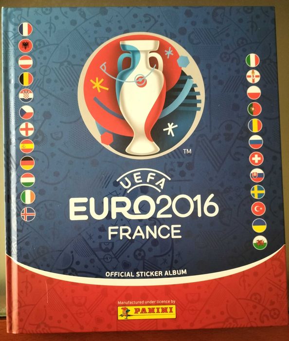 Caderneta de capa dura Euro 2016 completa