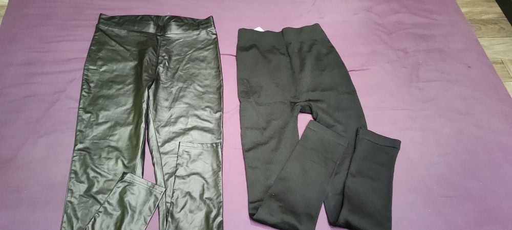 Разом нові лосіни шкіряні і теплі розмір 44/46