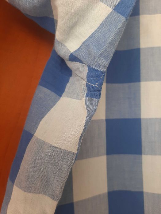 Koszula w niebiesko białą kratę