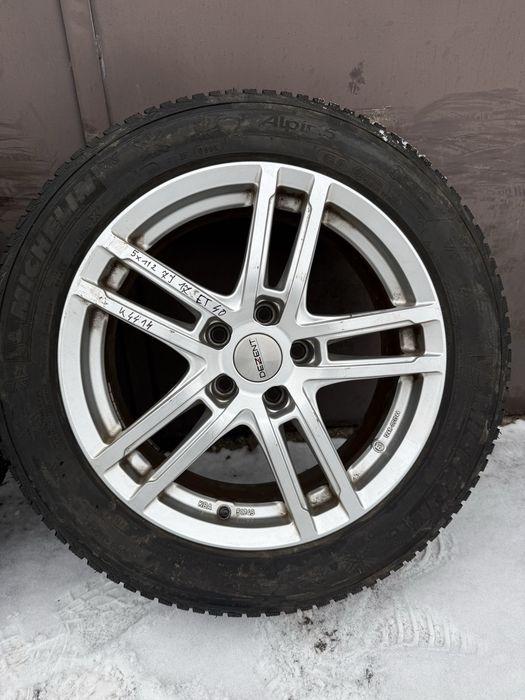Komplet kół zimowych 5x112 Vw Skoda Seat 215/55/17 Michelin