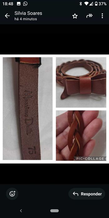 Cinto pele Massimo dutti