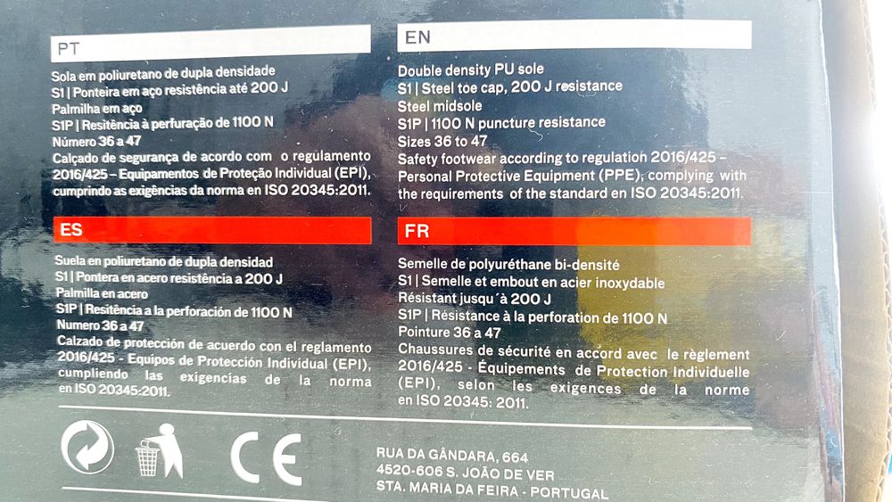 Bota de segurança de pele preto S1P Nº42 Itools