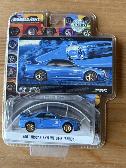 Nissan Skyline GT-R (BNR34) 2001rok Greenlight 1:64 oryginał