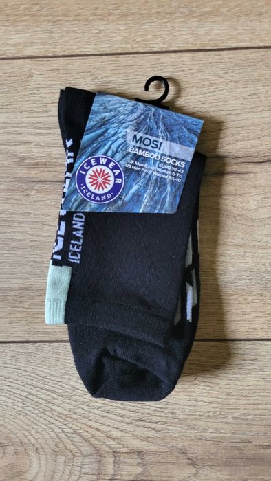 Icewear skarpety z Islandii nowe czarne unisex miękkie i wygodne 39-42