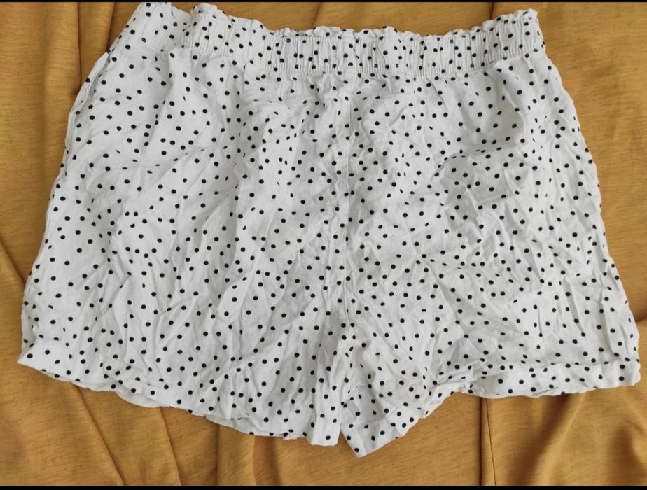 91. Krótkie spodenki z lnem Papaya r. 20 r. 48 pas 102-110cm