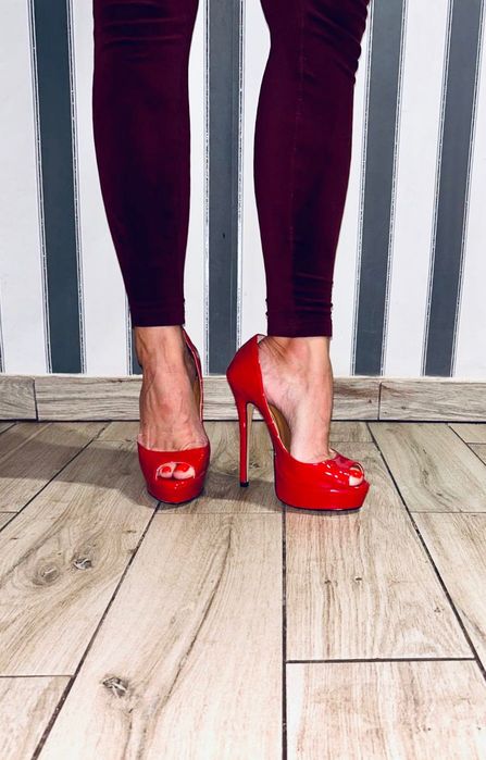 272/ OD REKI 48 Trans Crossdress platforma szpilki czółenka buty 36-48