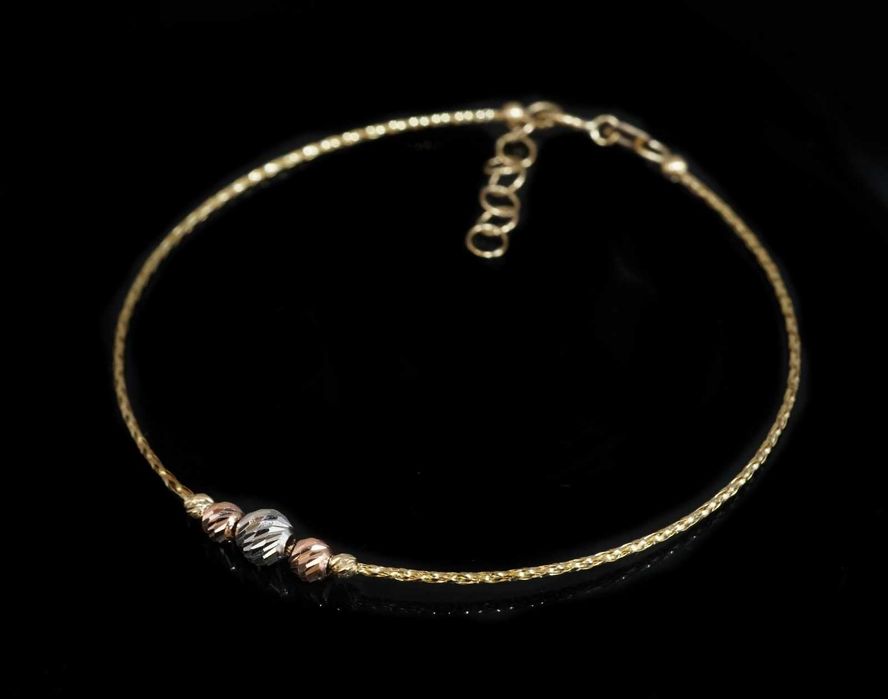 Złoto 585 - złota bransoletka damska na lince