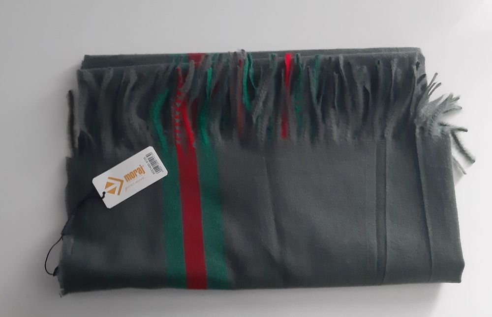 Szal - butelkowa zieleń-Nowy - 70 x 200