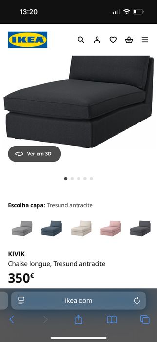 Chaise longue IKEA Castanho (como novo)