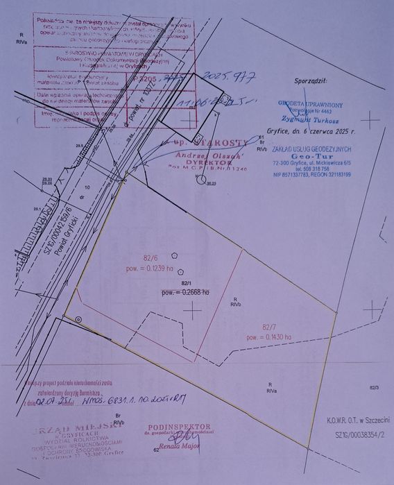 Sprzedam dwie działki 0,1239ha i 0,1430ha