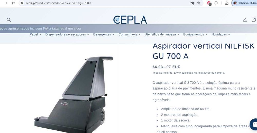 Aspirador Nilfisk GU700A