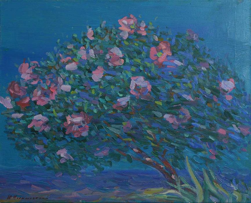 Малышевский Юрий (1933-1993). Цветёт магнолия. х/м 50*40см