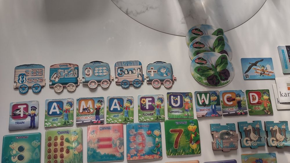 Magnesy na lodówkę z kolekcji Danonki i inne