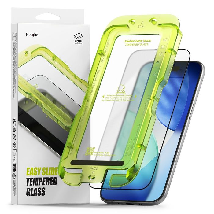 SZKŁO HARTOWANE RINGKE EASY SLIDE 2-PACK IPHONE AIR BLACK