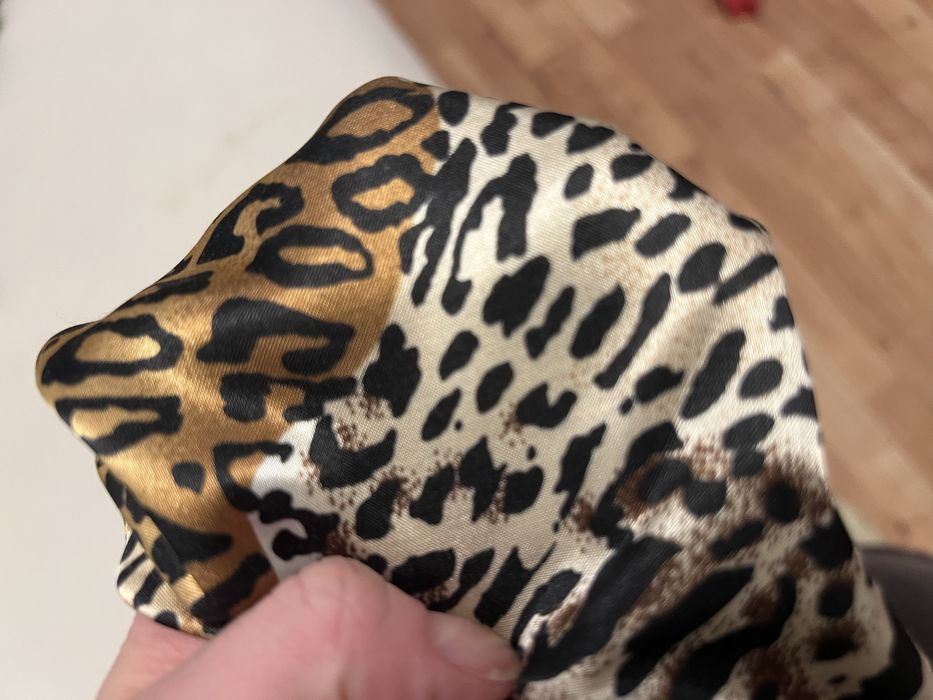 Okazja! Satynowa damska piżama w panterkę 38/40