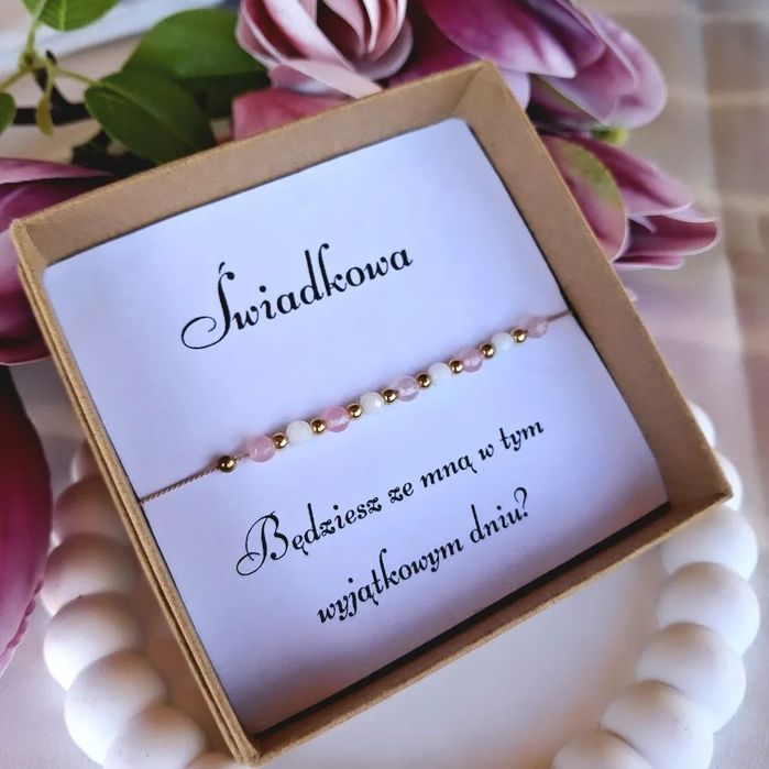 Bransoletka dla Świadkowej. Prezent.