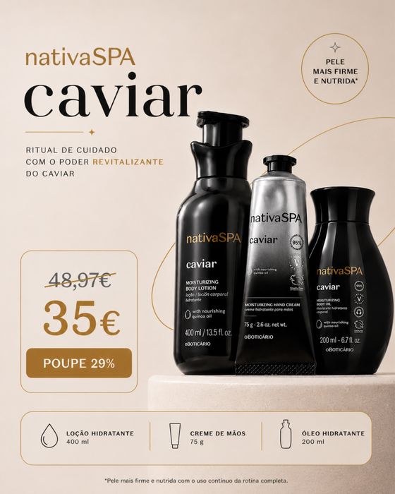 Kit Nativa Spa Caviar - O Boticário