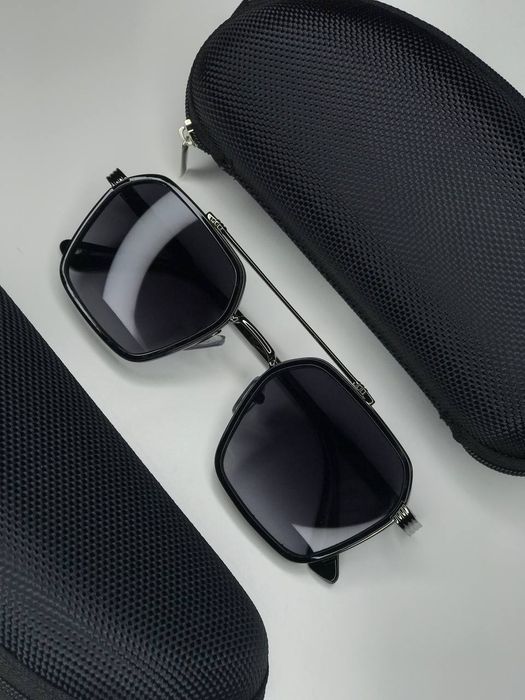Сонцезахисні окуляри VAN REGEL VR 509 Black Gloss, металева оправа, UV