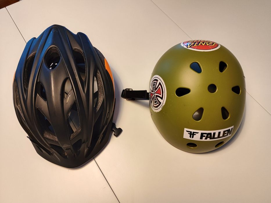 Capacete BTT + capacete skate