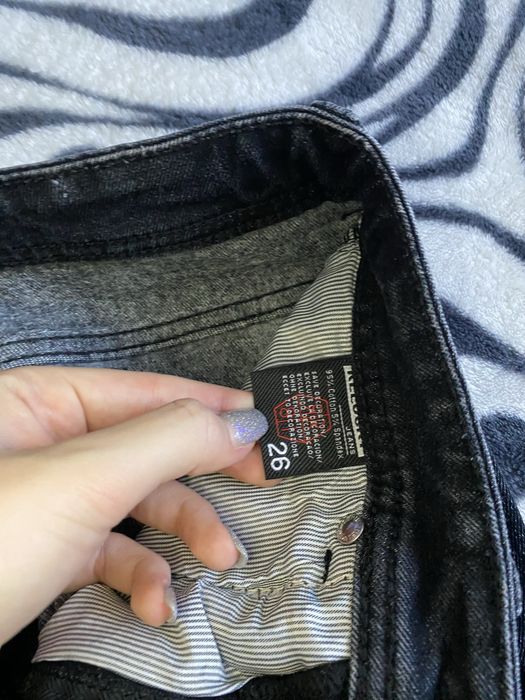 Джинси на флісі - темно сині. Моми