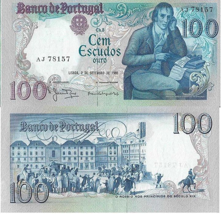 Portugal - - - 100$00 - Bocage - - - - - Notas