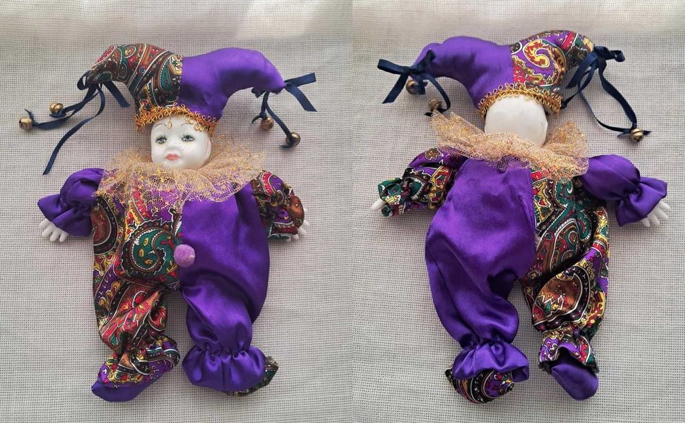 Кукла Фарфоровая Клоун 25см Германия