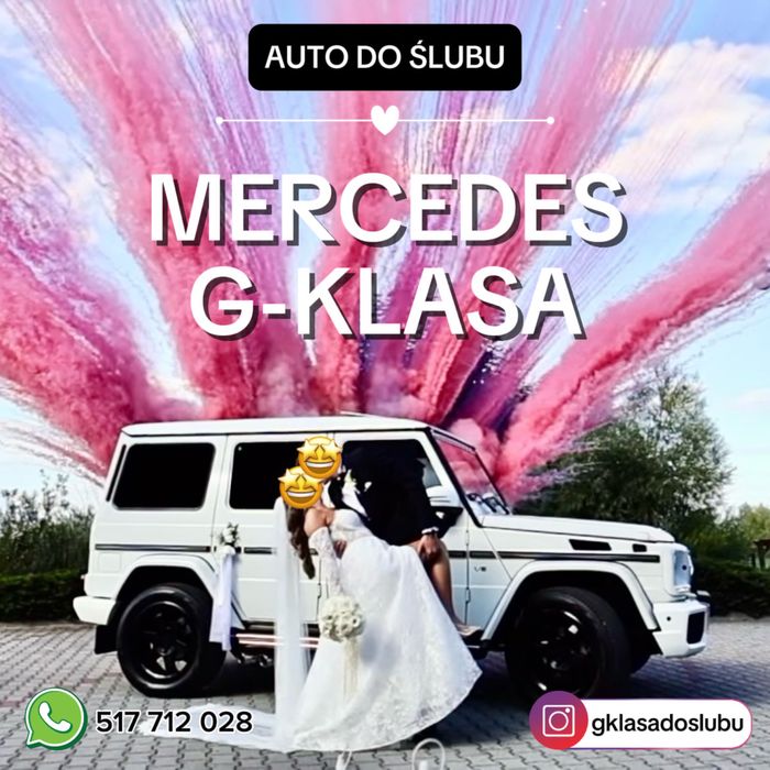 #Auto do Ślubu# Biały Mercedes G Klasa V8 #GELENDA DO ŚLUBU# Samochód do ślubu #