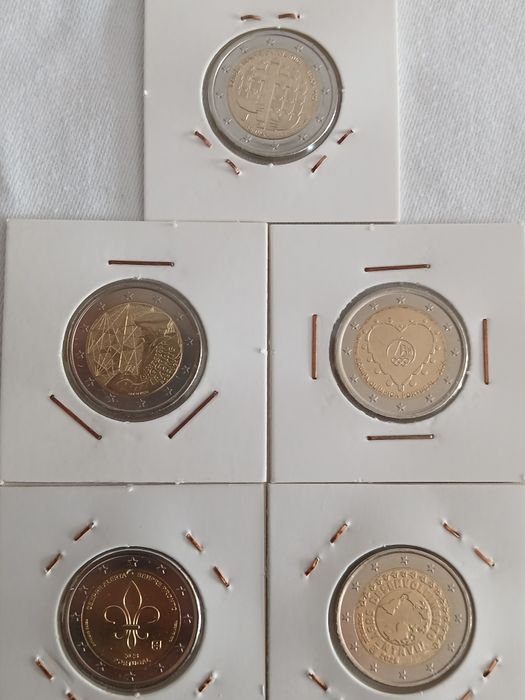 5 moedas 2 Euros Portugal UNC
