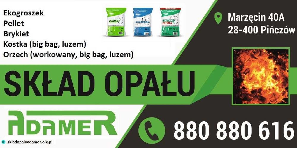 Adamer Pellet Olczyk Din Plus EnPlus A1